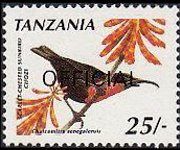 Tanzania 1990 - serie Uccelli: 25 sh