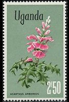 Uganda 1969 - set Flowers: 2,50 sh