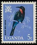 Uganda 1965 - serie Uccelli: 5 c