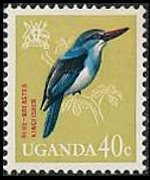 Uganda 1965 - serie Uccelli: 40 c