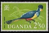 Uganda 1965 - serie Uccelli: 2,50 sh