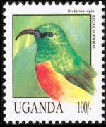 Uganda 1992 - serie Uccelli: 100 sh