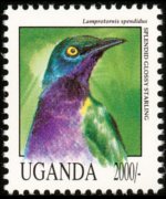 Uganda 1992 - serie Uccelli: 2000 sh