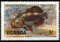 Uganda 1985 - set Fishes: 5 sh