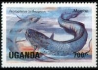 Uganda 1985 - set Fishes: 700 sh