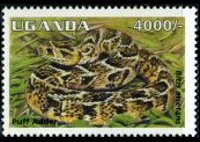 Uganda 1995 - set Reptiles: 4000 sh
