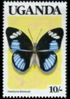Uganda 1989 - set Butterflies: 10 sh