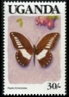 Uganda 1989 - set Butterflies: 30 sh