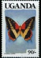 Uganda 1989 - set Butterflies: 90 sh