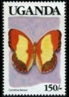 Uganda 1989 - set Butterflies: 150 sh