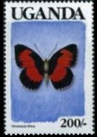 Uganda 1989 - set Butterflies: 200 sh