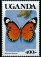 Uganda 1989 - set Butterflies: 400 sh