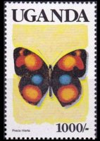 Uganda 1989 - set Butterflies: 1000 sh