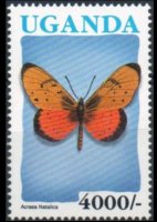 Uganda 1989 - set Butterflies: 4000 sh