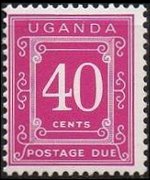 Uganda 1967 - serie Cifra - dent. 14 x 13½: 40 c