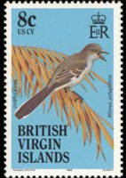 British Virgin Islands 1985 - set Birds: 8 c