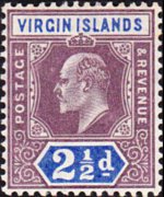 Isole Vergini britanniche 1904 - serie Re Edoardo VII: 2½ p