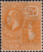 British Virgin Islands 1922 - set King George V and St. Ursula: 2½ p