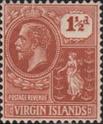 British Virgin Islands 1922 - set King George V and St. Ursula: 1½ p