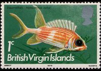 Isole Vergini britanniche 1975 - serie Pesci: 1 c