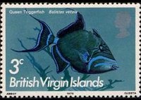 Isole Vergini britanniche 1975 - serie Pesci: 3 c