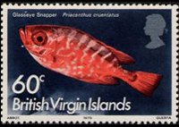 Isole Vergini britanniche 1975 - serie Pesci: 60 c