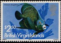 Isole Vergini britanniche 1975 - serie Pesci: 2,50 $