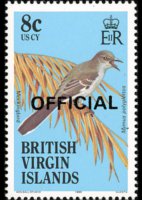 British Virgin Islands 1986 - set Birds: 8 c