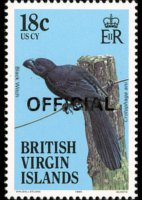 British Virgin Islands 1986 - set Birds: 18 c