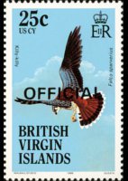 British Virgin Islands 1986 - set Birds: 25 c