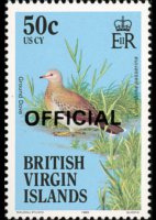 British Virgin Islands 1986 - set Birds: 50 c
