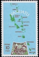Vanuatu 1980 - serie Cartine: 10 fr