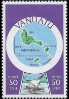 Vanuatu 1980 - serie Cartine: 50 fr