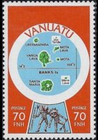 Vanuatu 1980 - serie Cartine: 70 fr