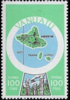 Vanuatu 1980 - serie Cartine: 100 fr