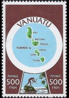 Vanuatu 1980 - serie Cartine: 500 fr