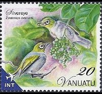 Vanuatu 2012 - serie Uccelli: 20 v