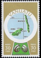 Vanuatu 1980 - serie Cartine: 30 fr
