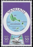 Vanuatu 1980 - serie Cartine: 50 fr
