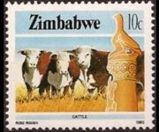 Zimbabwe 1985 - set Agriculture and industry: 10 c