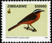 Zimbabwe 2005 - serie Uccelli: 50000 $