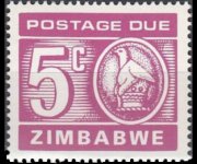Zimbabwe 1980 - set Cypher and bird: 5 c