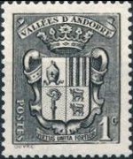 Andorra (amministrazione francese) 1936 - serie Stemma: 1 c