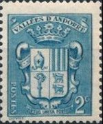 Andorra (amministrazione francese) 1936 - serie Stemma: 2 c