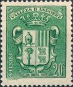 Andorra (amministrazione francese) 1936 - serie Stemma: 20 c