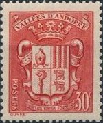 Andorra (amministrazione francese) 1936 - serie Stemma: 30 c