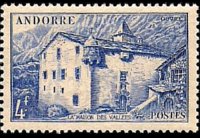 Andorra (amministrazione francese) 1944 - serie Vedute: 4 fr