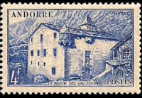 Andorra (amministrazione francese) 1944 - serie Vedute: 4 fr