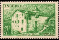 Andorra (amministrazione francese) 1944 - serie Vedute: 5 fr