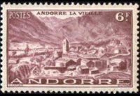 Andorra (amministrazione francese) 1944 - serie Vedute: 6 fr